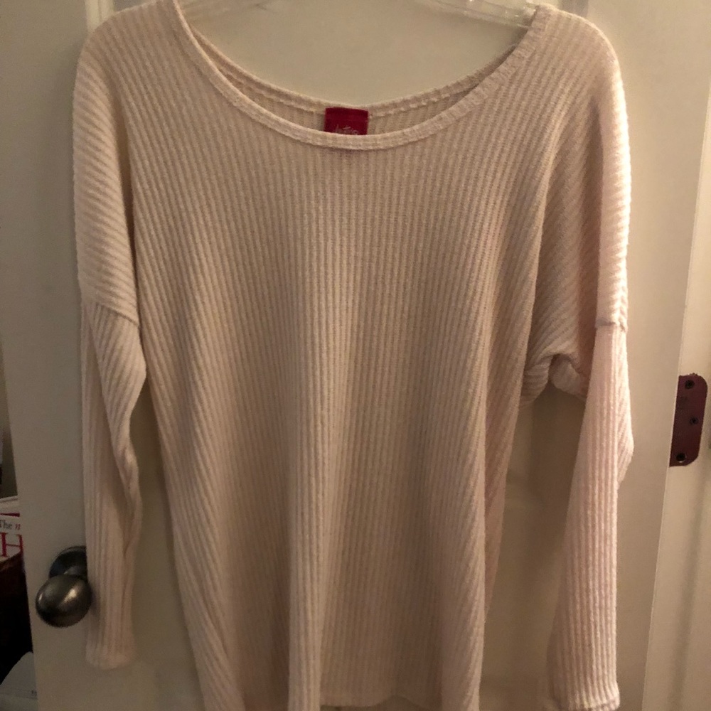 Buckle Cream Sweater Top